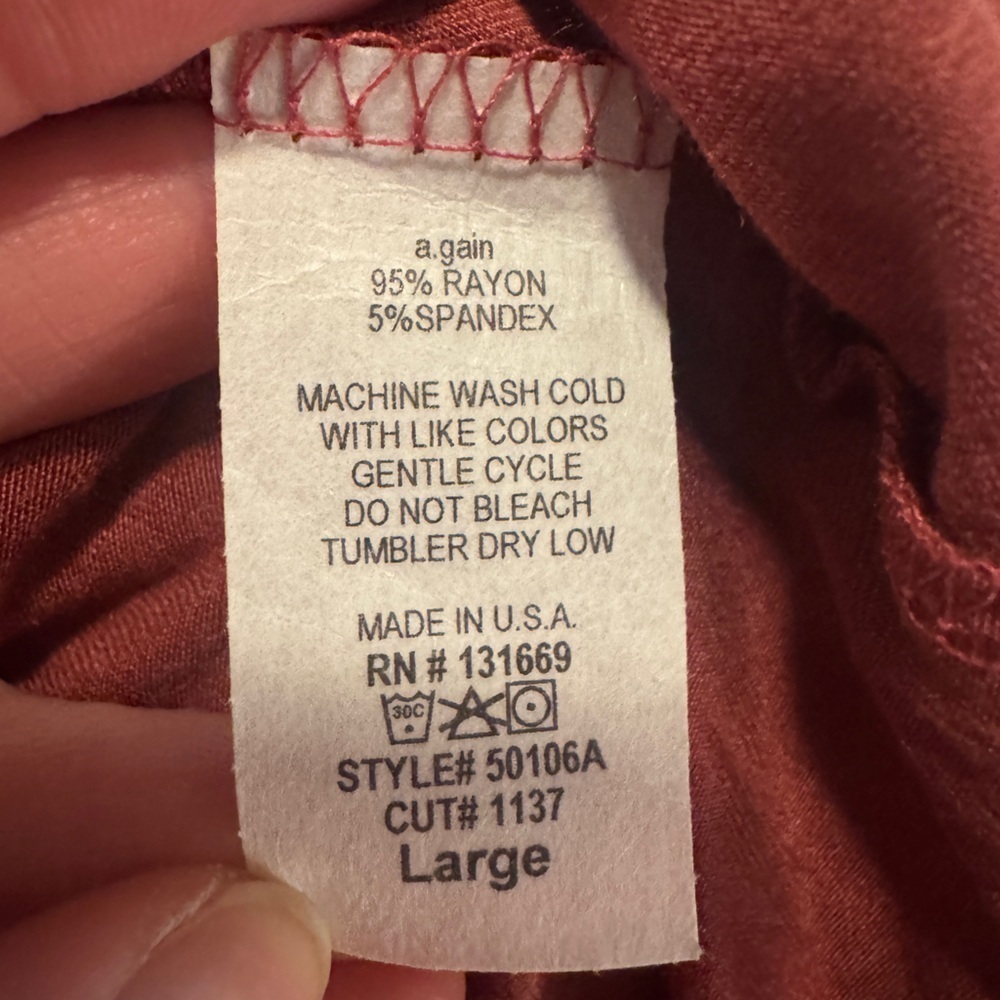 A.Gain Mauve Long Sleeve Dress - Picture 4 of 6